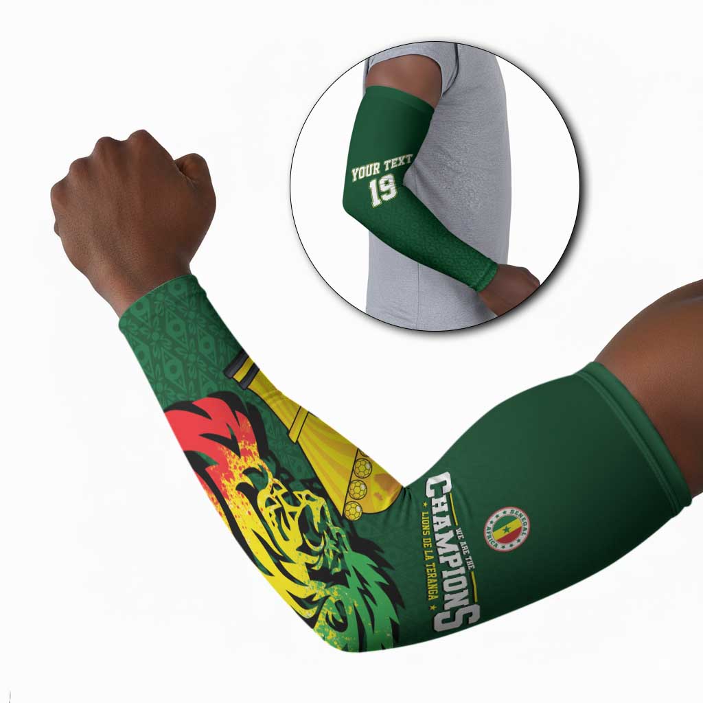 Senegal Football Champions Custom Arm Sleeves Lions of Teranga Rise