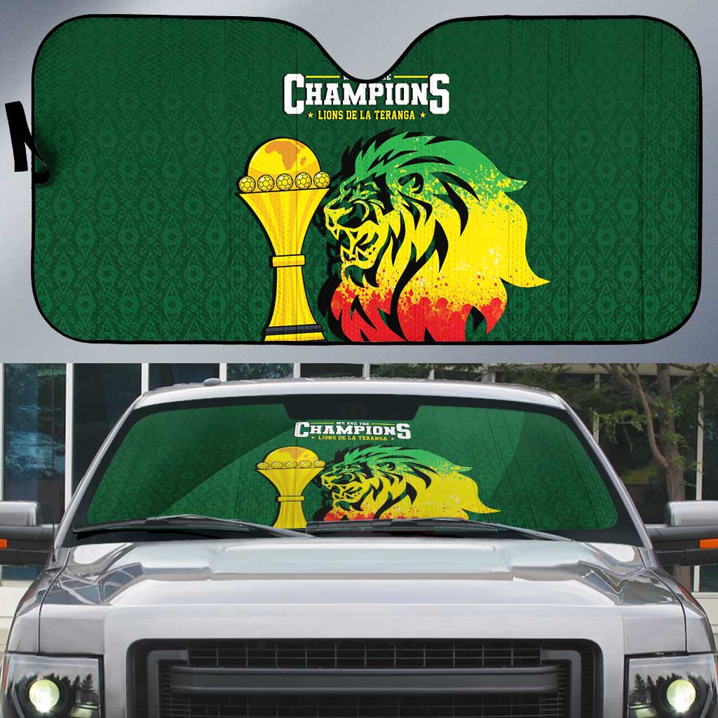 Senegal Football Champions Auto Sun Shade Lions of Teranga Rise