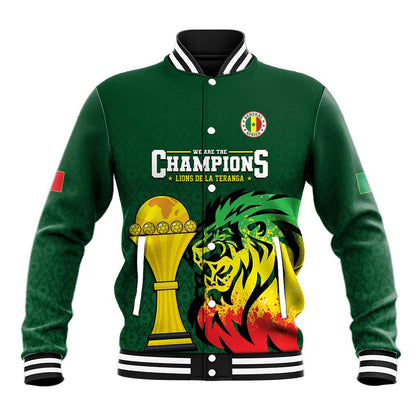 Senegal Football Champions Custom Baseball Jacket Lions of Teranga Rise