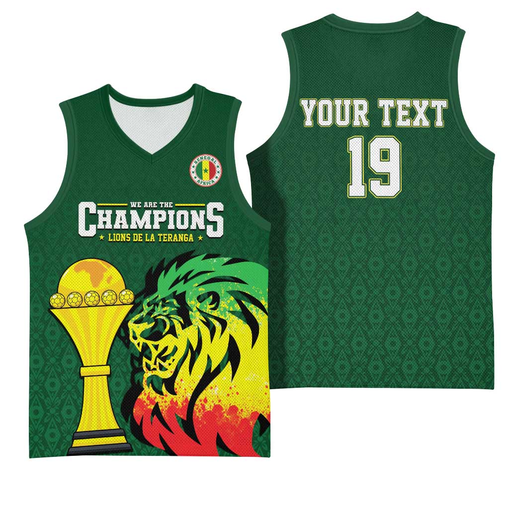 Senegal Football Champions Custom Basketball Jersey Lions of Teranga Rise