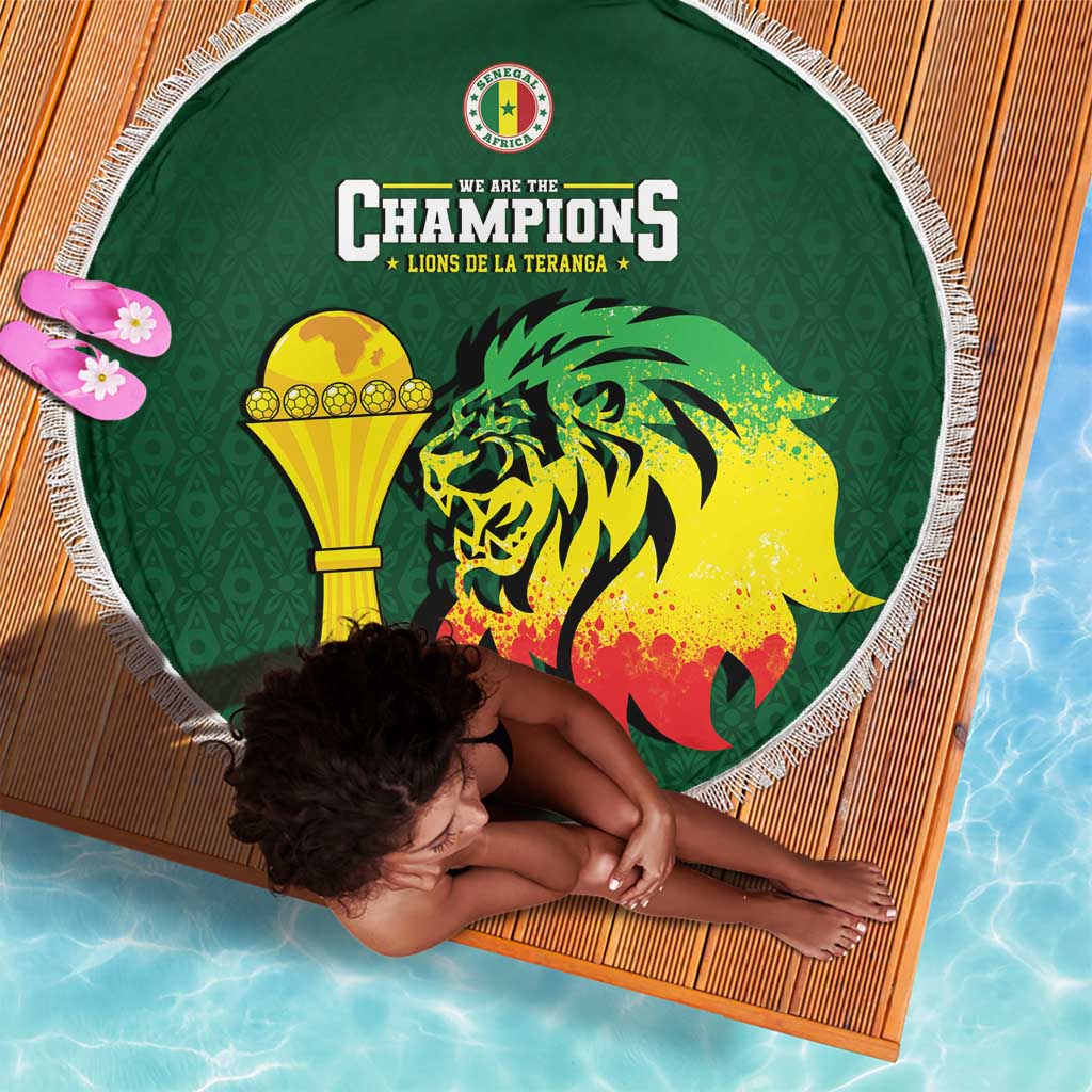 Senegal Football Champions Beach Blanket Lions of Teranga Rise