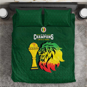 Senegal Football Champions Bedding Set Lions of Teranga Rise
