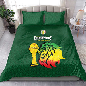 Senegal Football Champions Bedding Set Lions of Teranga Rise
