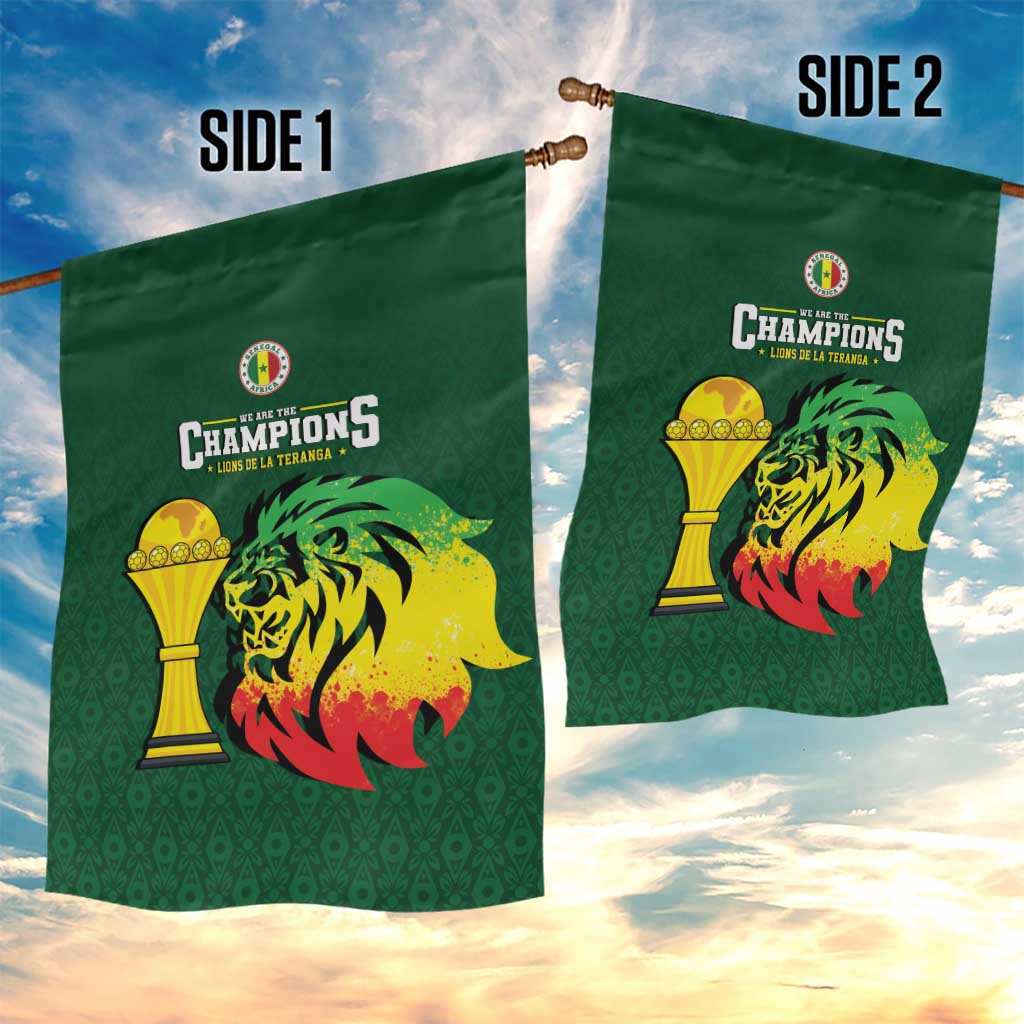Senegal Football Champions Garden Flag Lions of Teranga Rise
