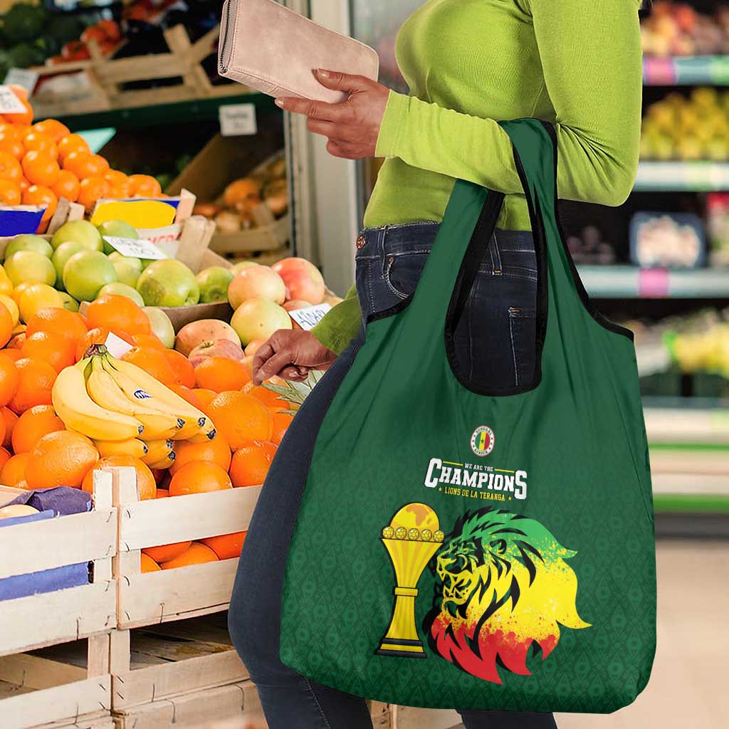 Senegal Football Champions Grocery Bag Lions of Teranga Rise