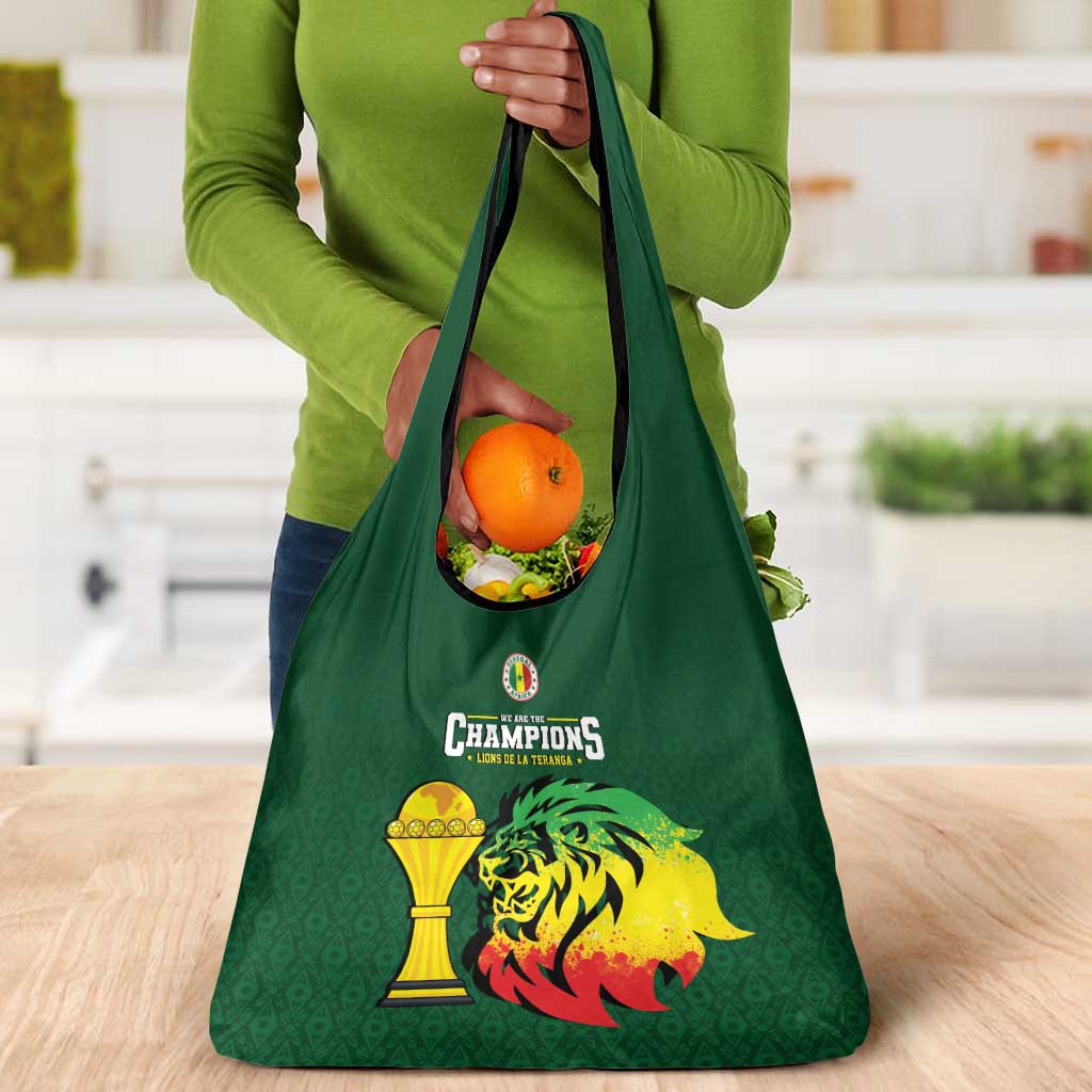 Senegal Football Champions Grocery Bag Lions of Teranga Rise