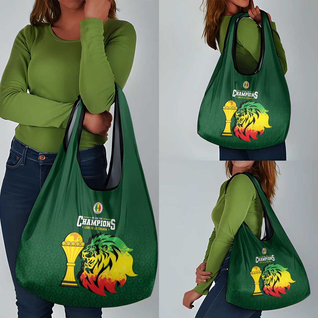 Senegal Football Champions Grocery Bag Lions of Teranga Rise