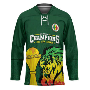 Senegal Football Champions Custom Hockey Jersey Lions of Teranga Rise