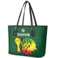 Senegal Football Champions Leather Tote Bag Lions of Teranga Rise