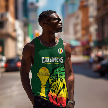 Senegal Football Champions Custom Men Tank Top Lions of Teranga Rise