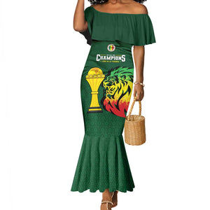 Senegal Football Champions Custom Mermaid Dress Lions of Teranga Rise