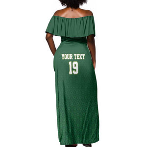 Senegal Football Champions Custom Off Shoulder Maxi Dress Lions of Teranga Rise