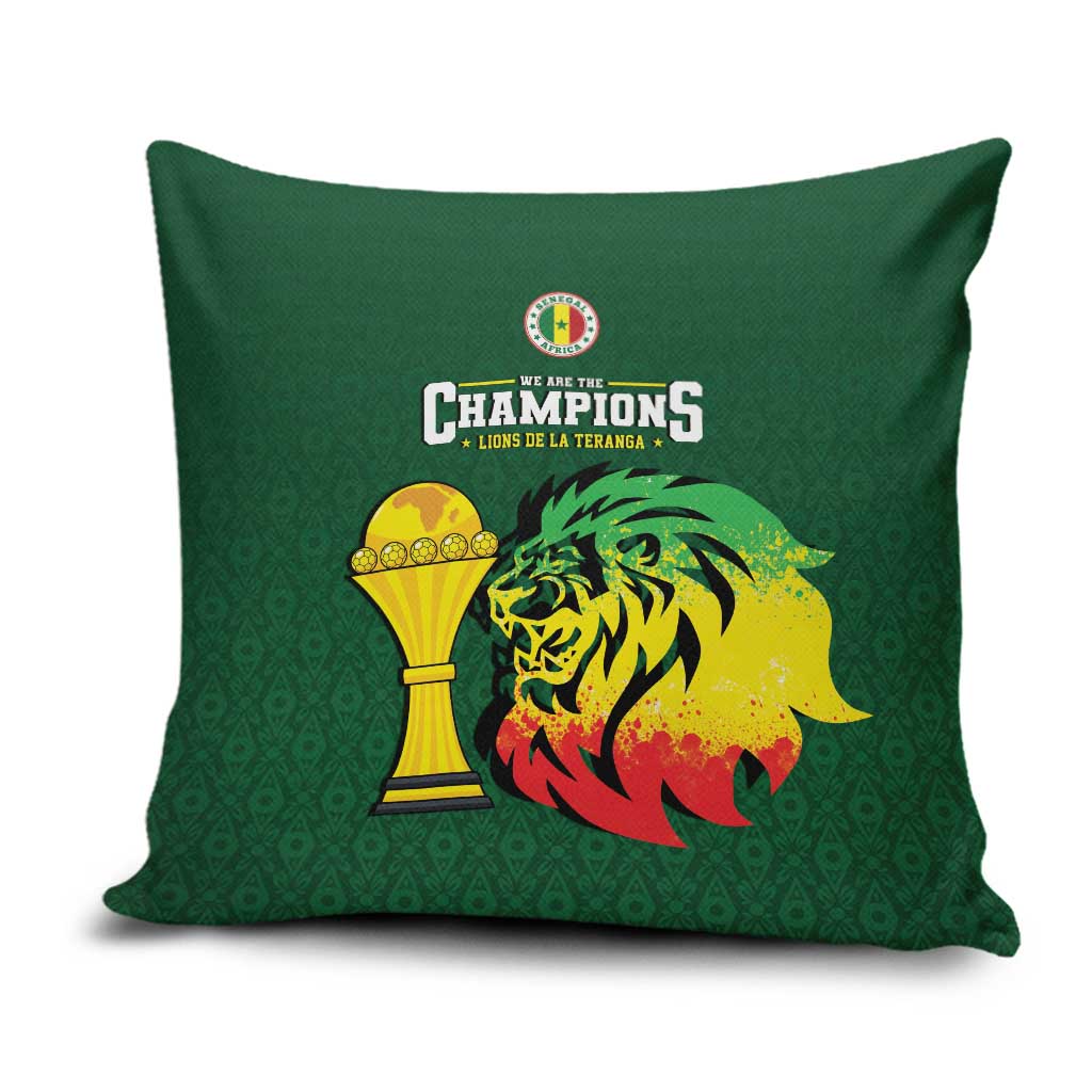 Senegal Football Champions Pillow Cover Lions of Teranga Rise
