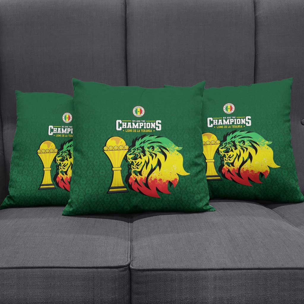 Senegal Football Champions Pillow Cover Lions of Teranga Rise