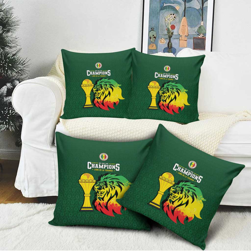 Senegal Football Champions Pillow Cover Lions of Teranga Rise