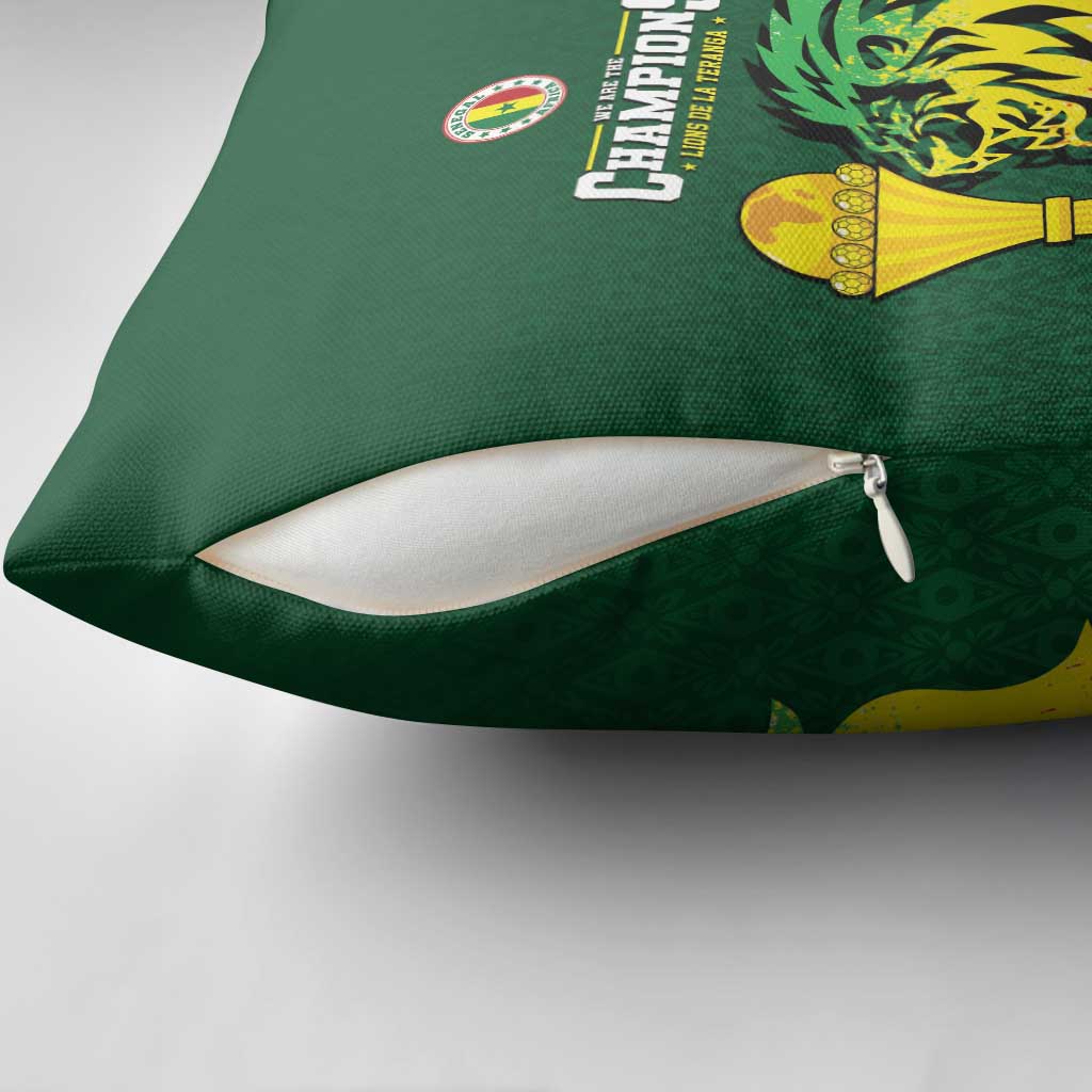 Senegal Football Champions Pillow Cover Lions of Teranga Rise