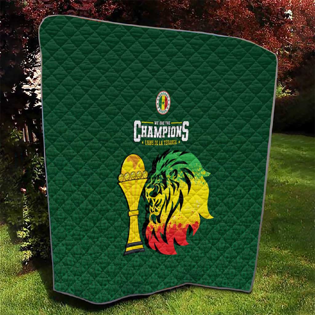 Senegal Football Champions Quilt Lions of Teranga Rise
