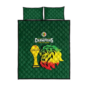 Senegal Football Champions Quilt Bed Set Lions of Teranga Rise