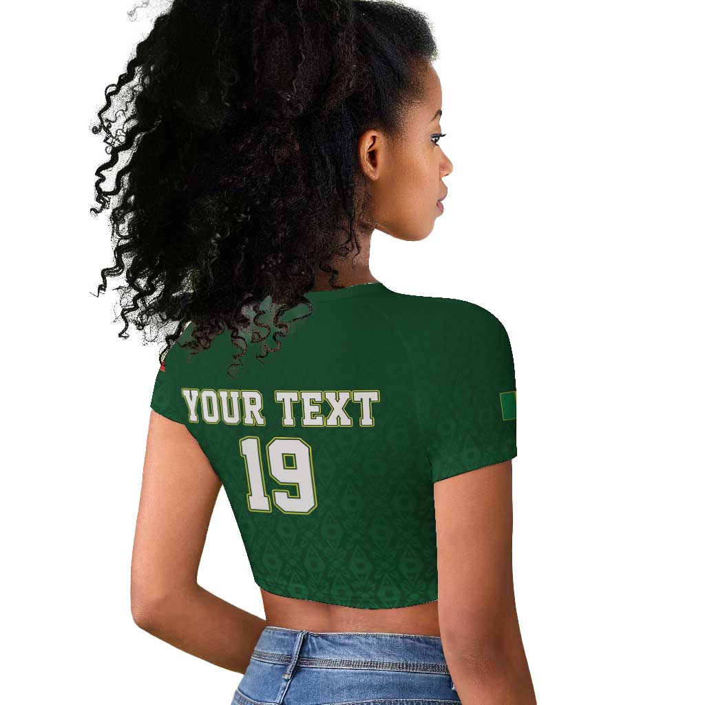 Senegal Football Champions Custom Raglan Cropped T shirt Lions of Teranga Rise