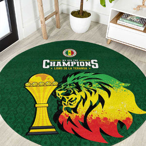 Senegal Football Champions Round Carpet Lions of Teranga Rise