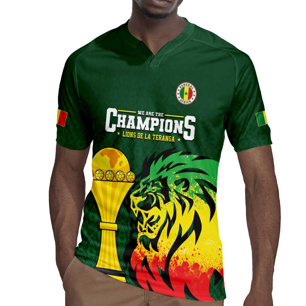 Senegal Football Champions Custom Rugby Jersey Lions of Teranga Rise