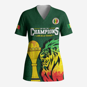 Senegal Football Champions Custom Scrub Top Lions of Teranga Rise