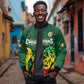 Senegal Football Champions Custom Sleeve Zip Bomber Jacket Lions of Teranga Rise