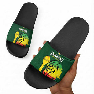 Senegal Football Champions Slide Sandals Lions of Teranga Rise