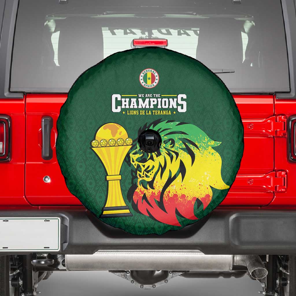 Senegal Football Champions Spare Tire Cover Lions of Teranga Rise