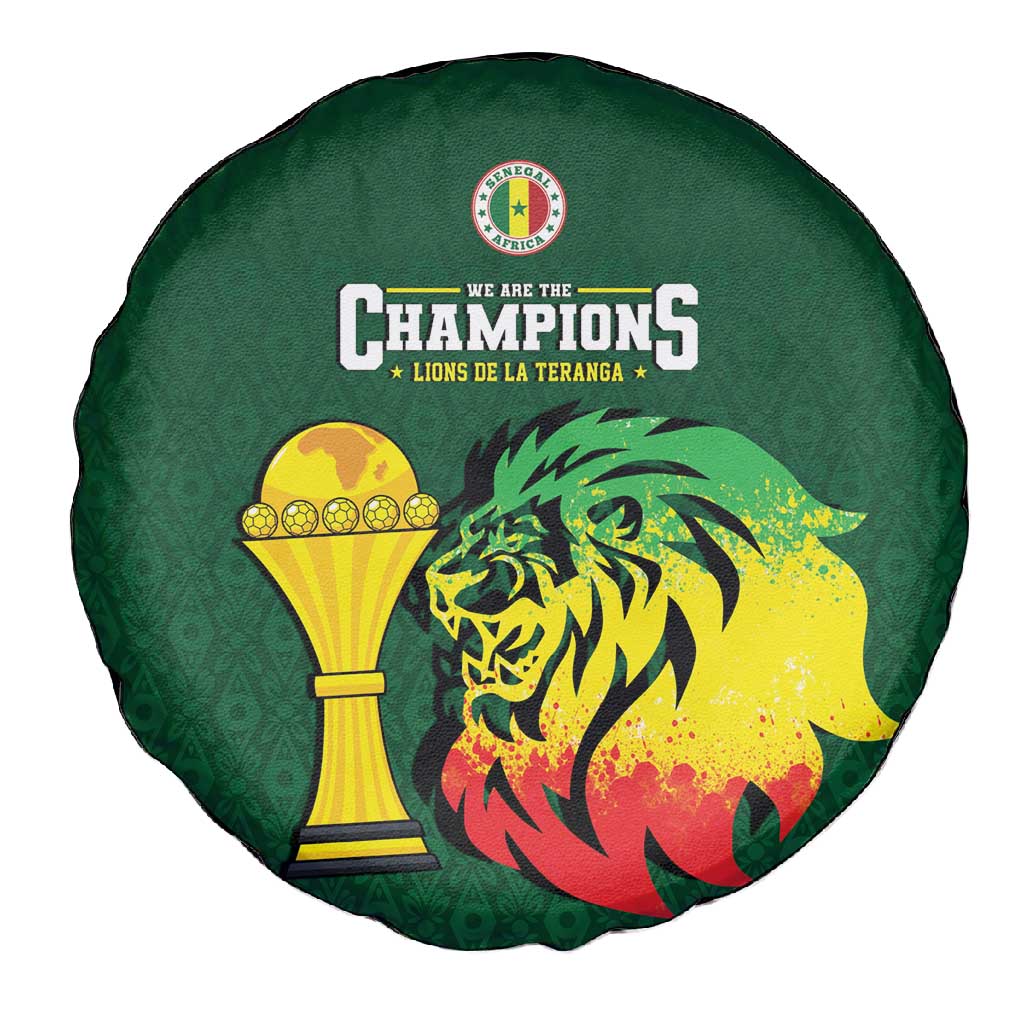 Senegal Football Champions Spare Tire Cover Lions of Teranga Rise
