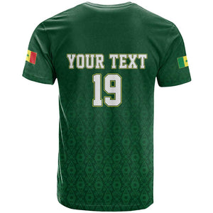 Senegal Football Champions Custom T shirt Lions of Teranga Rise