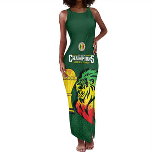 Senegal Football Champions Custom Tank Maxi Dress Lions of Teranga Rise