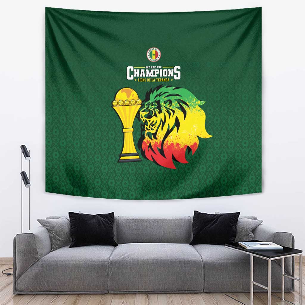 Senegal Football Champions Tapestry Lions of Teranga Rise