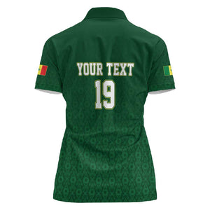 Senegal Football Champions Custom Women Polo Shirt Lions of Teranga Rise