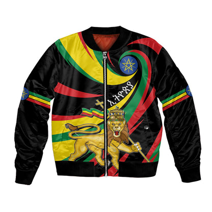 Ethiopia National Day 1991 Bomber Jacket Habesha Lion Of Judah