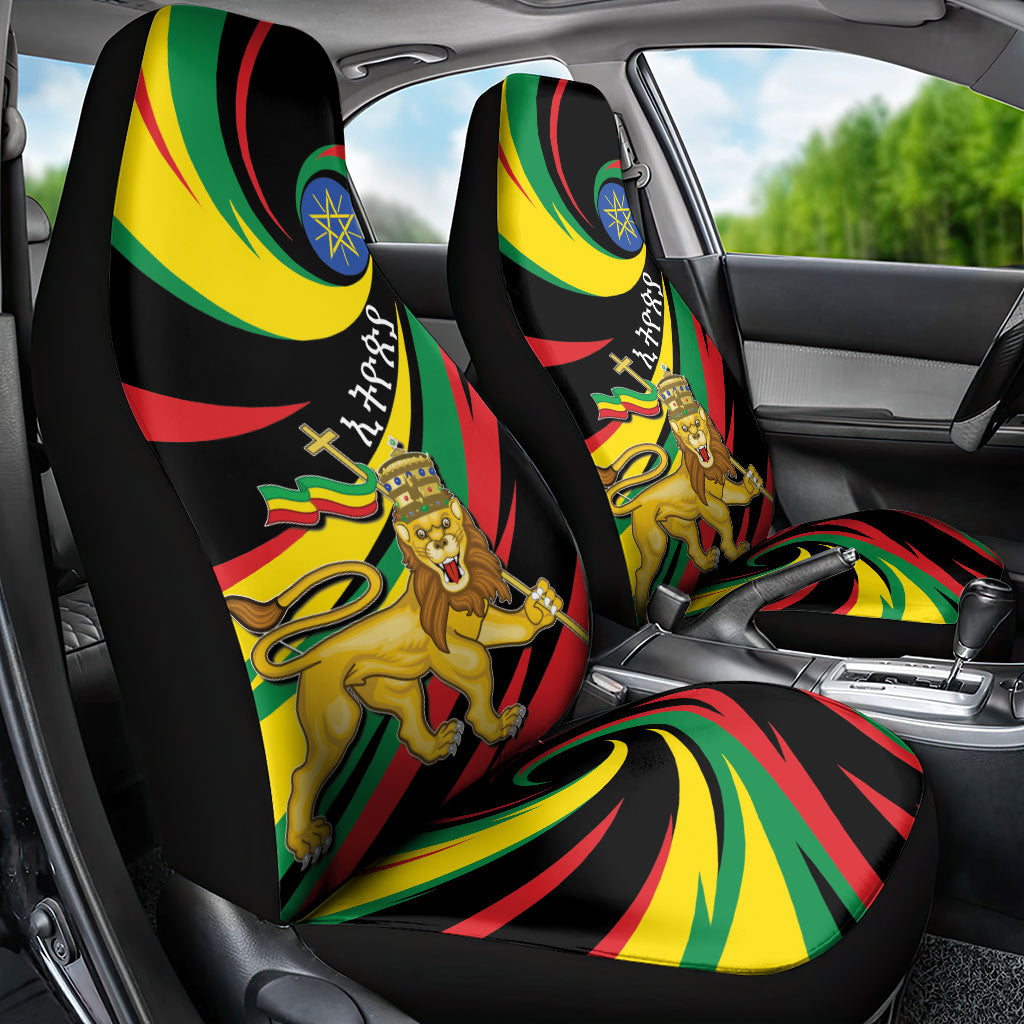 Ethiopia National Day 1991 Car Seat Cover Habesha Lion Of Judah