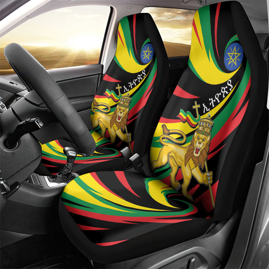 Ethiopia National Day 1991 Car Seat Cover Habesha Lion Of Judah