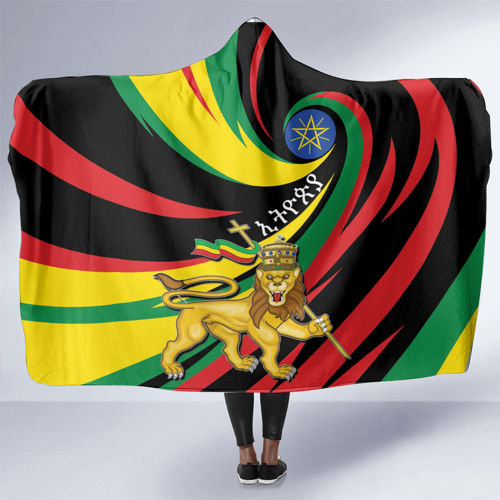 Ethiopia National Day 1991 Hooded Blanket Habesha Lion Of Judah