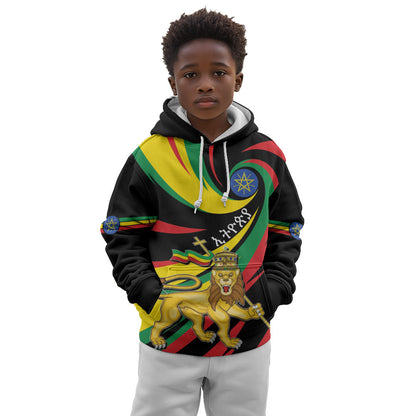 Ethiopia National Day 1991 Kid Hoodie Habesha Lion Of Judah