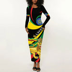 Ethiopia National Day 1991 Long Sleeve Bodycon Dress Habesha Lion Of Judah