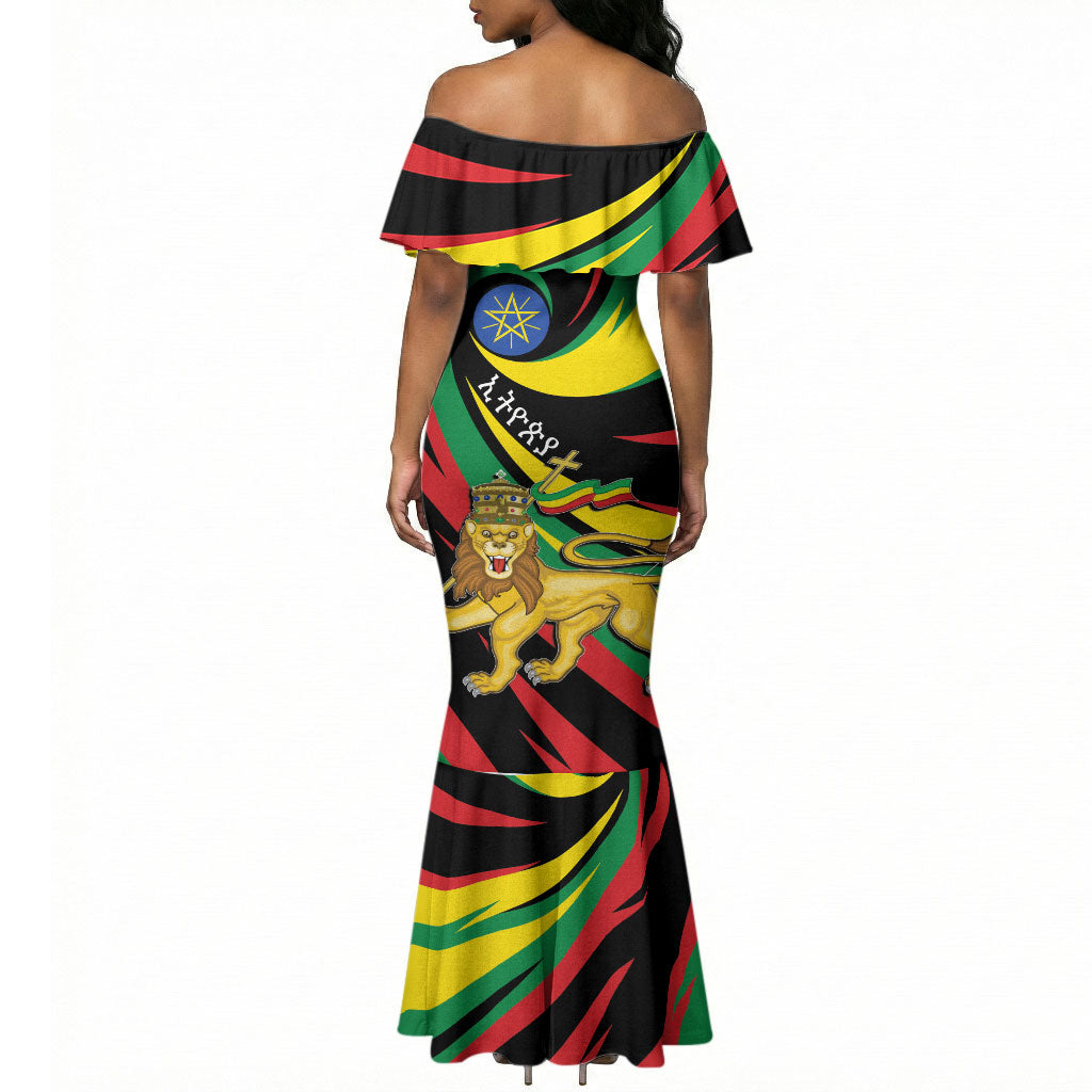 Ethiopia National Day 1991 Mermaid Dress Habesha Lion Of Judah