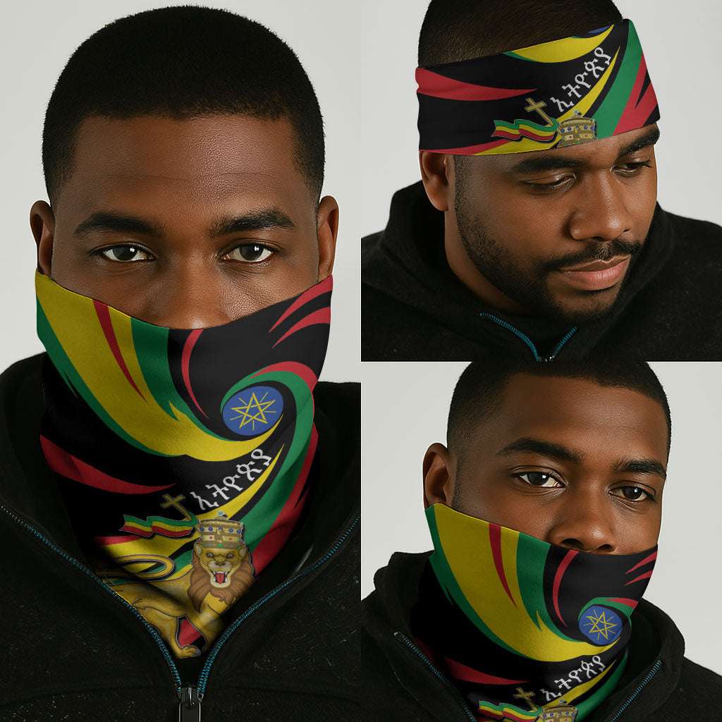 Ethiopia National Day 1991 Neck Gaiter Habesha Lion Of Judah