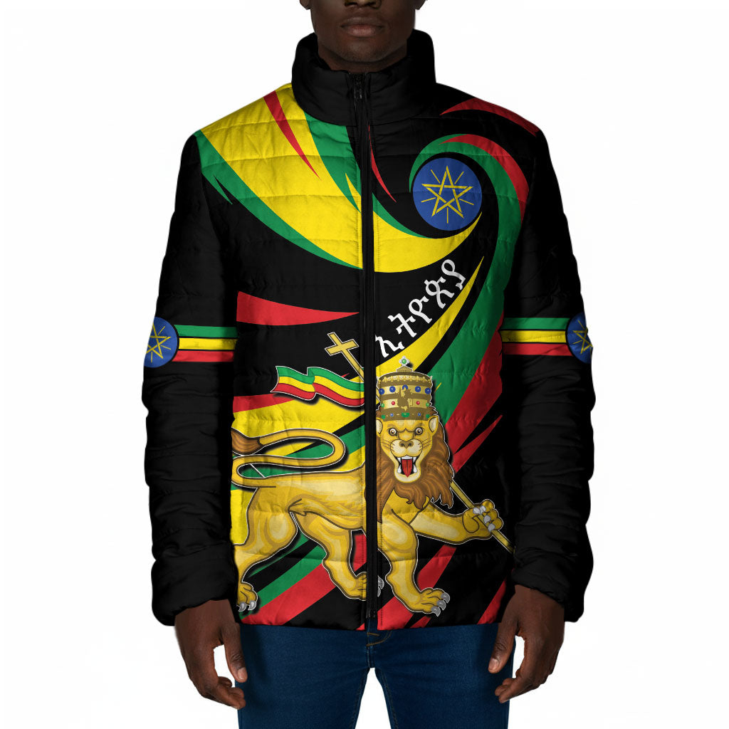 Ethiopia National Day 1991 Padded Jacket Habesha Lion Of Judah