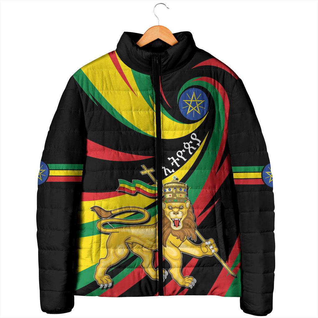 Ethiopia National Day 1991 Padded Jacket Habesha Lion Of Judah