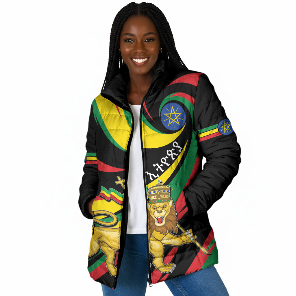 Ethiopia National Day 1991 Padded Jacket Habesha Lion Of Judah