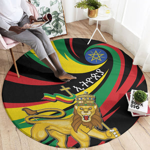 Ethiopia National Day 1991 Round Carpet Habesha Lion Of Judah