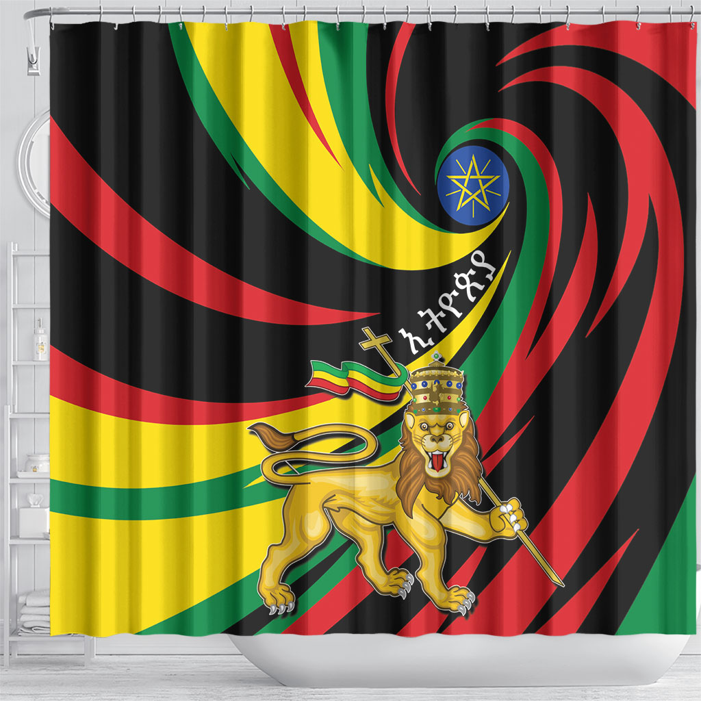 Ethiopia National Day 1991 Shower Curtain Habesha Lion Of Judah