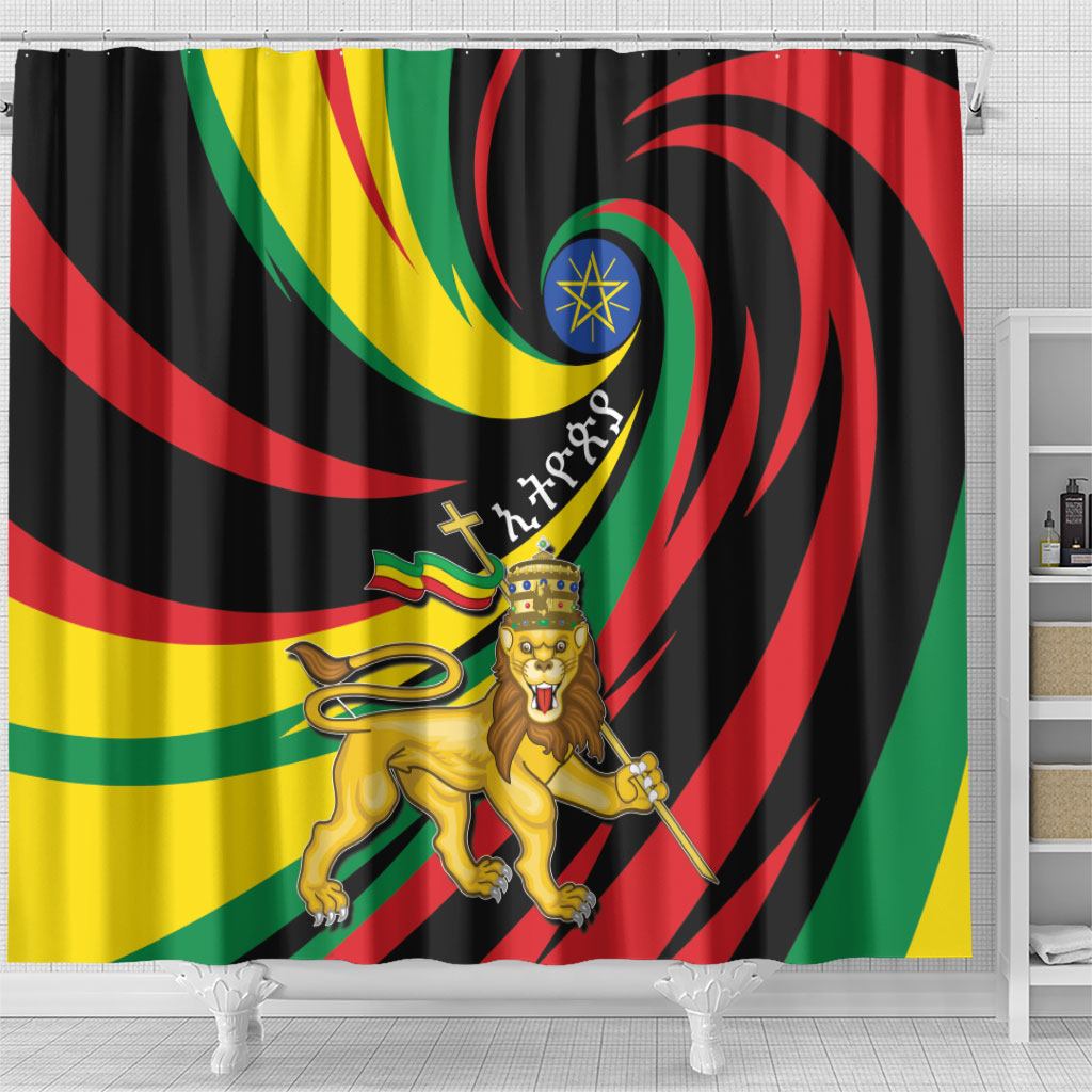 Ethiopia National Day 1991 Shower Curtain Habesha Lion Of Judah