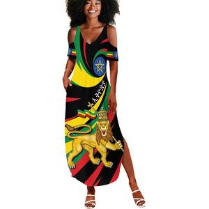 Ethiopia National Day 1991 Summer Maxi Dress Habesha Lion Of Judah