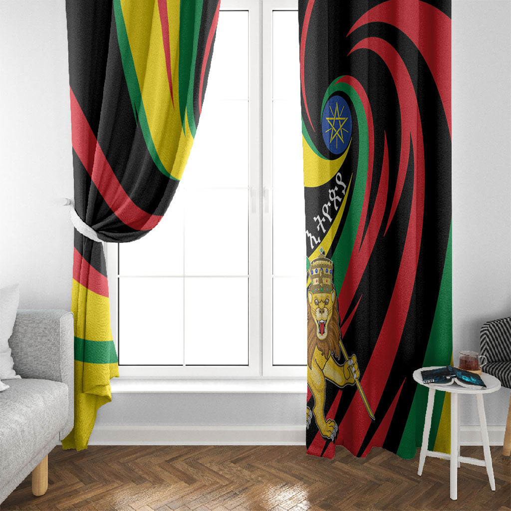 Ethiopia National Day 1991 Window Curtain Habesha Lion Of Judah